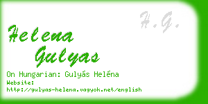 helena gulyas business card